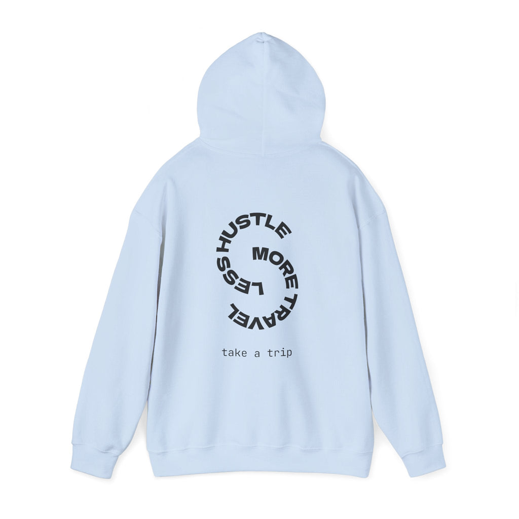 Less Hustle More Travel Minimal Graphic Hoodie - World Wide Whale