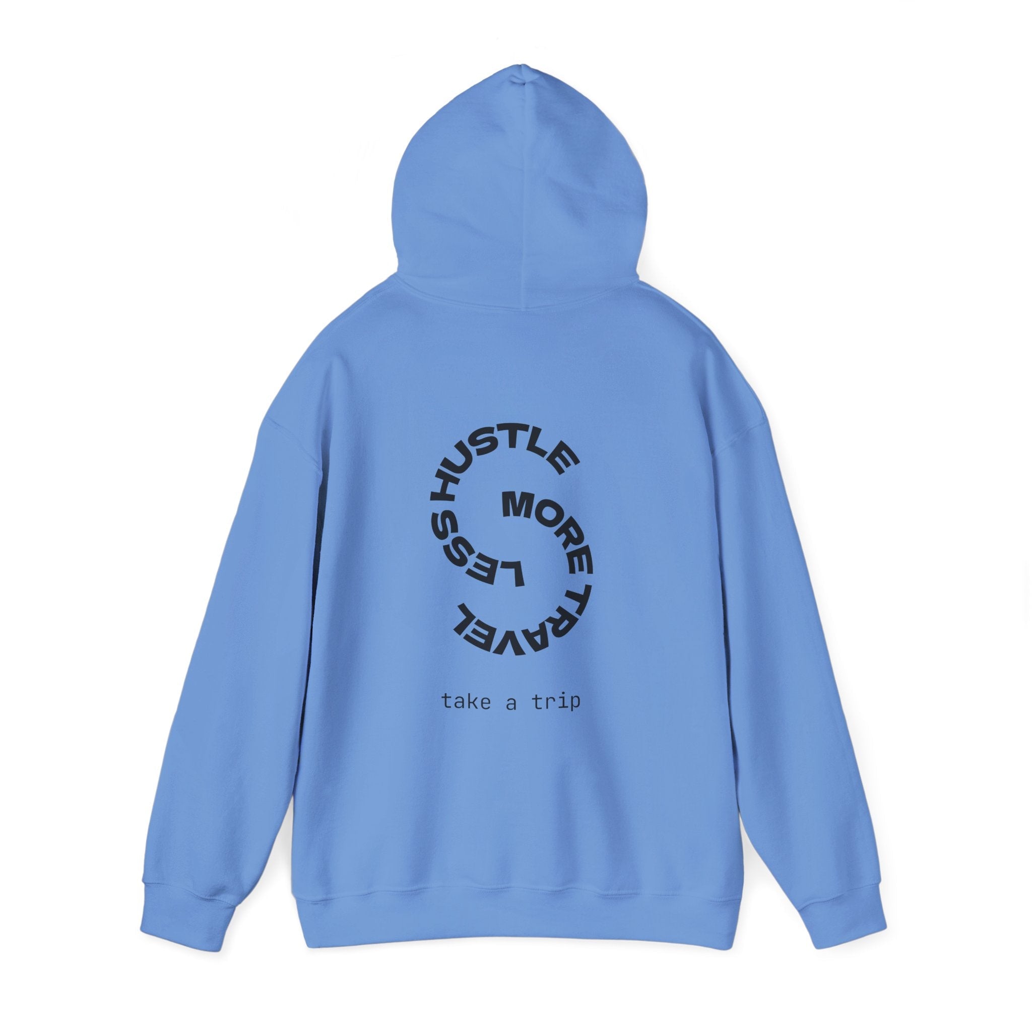 Less Hustle More Travel Minimal Graphic Hoodie - World Wide Whale