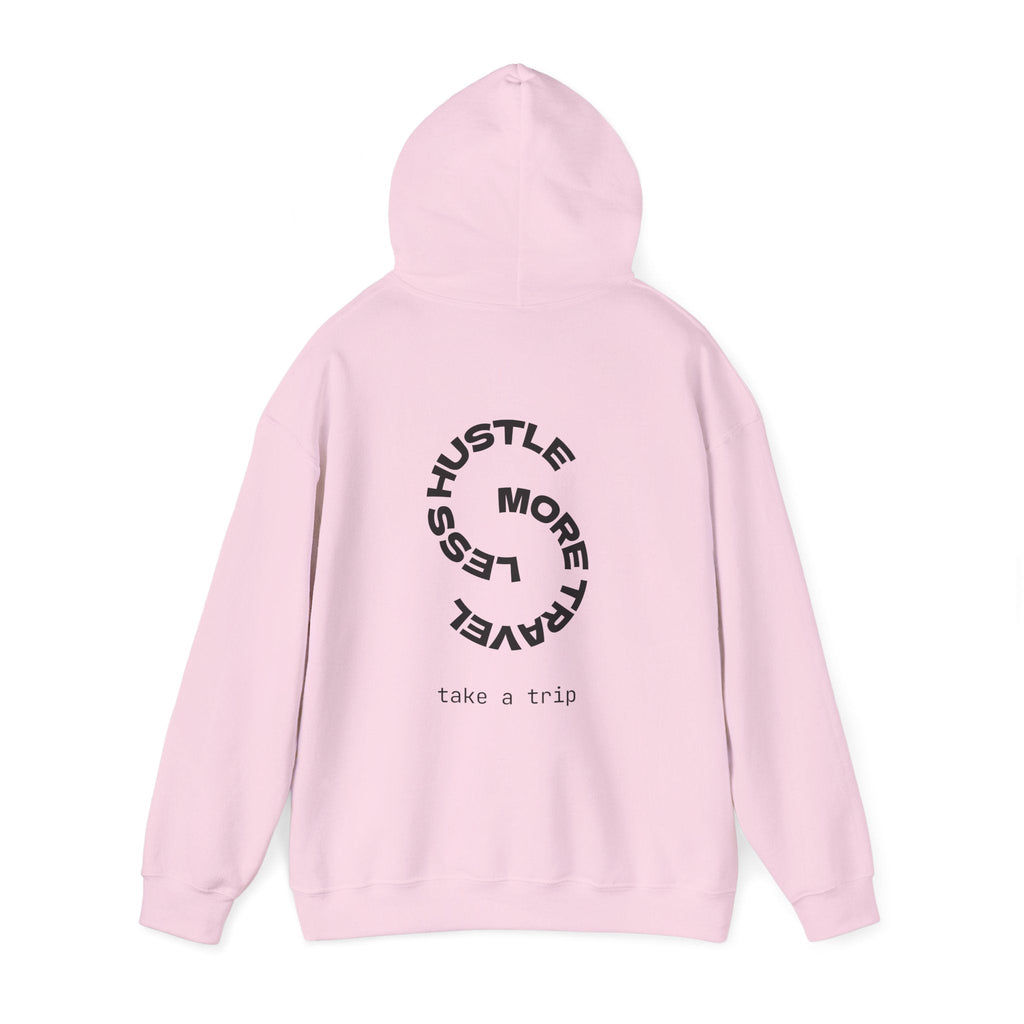 Less Hustle More Travel Minimal Graphic Hoodie - World Wide Whale