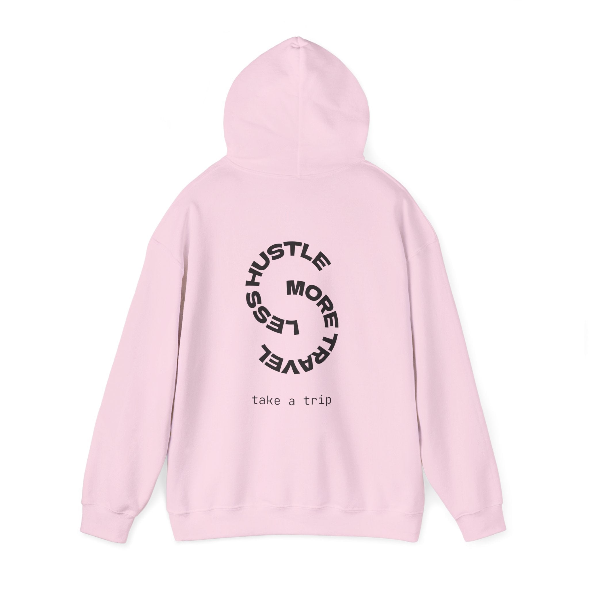 Less Hustle More Travel Minimal Graphic Hoodie - World Wide Whale