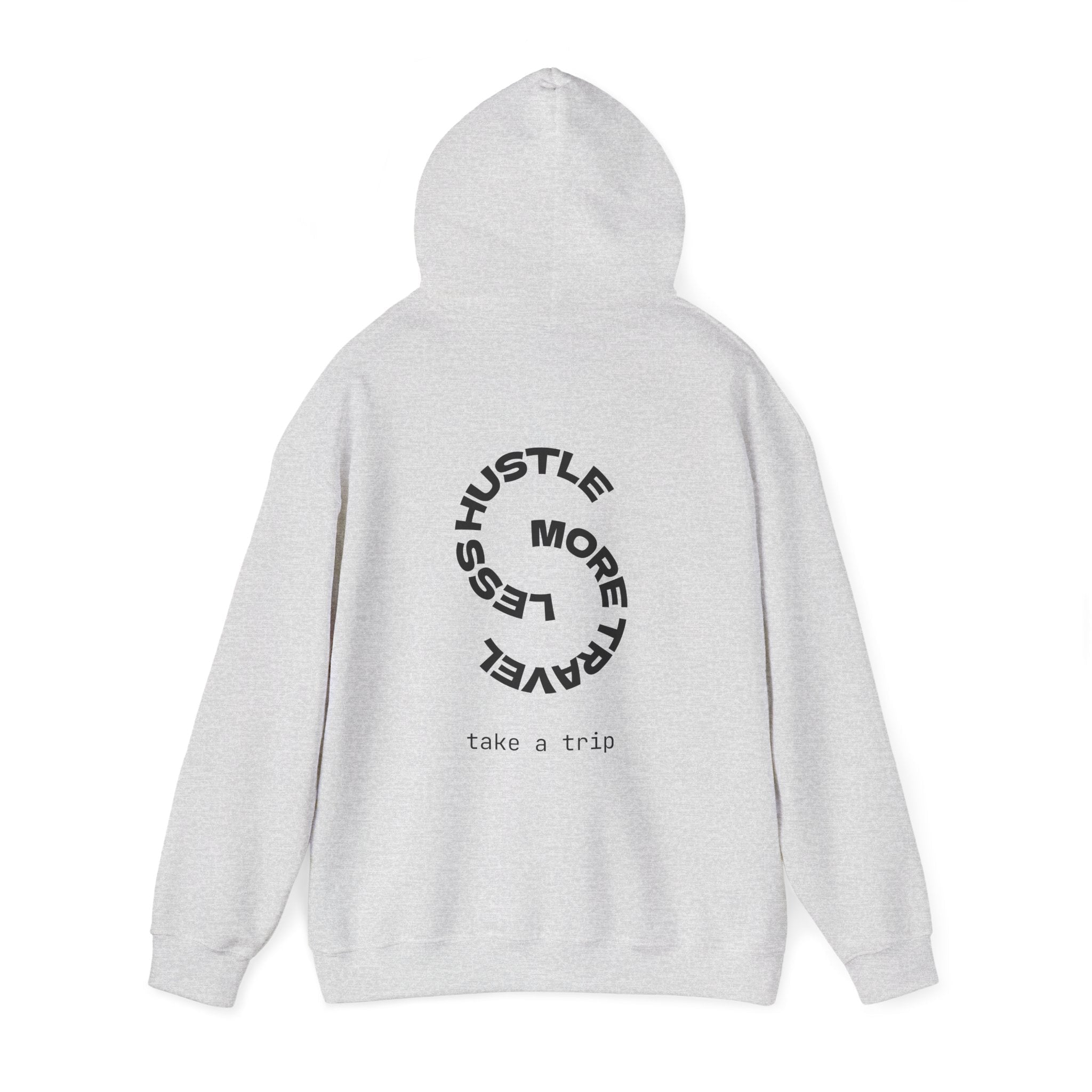 Less Hustle More Travel Minimal Graphic Hoodie - World Wide Whale