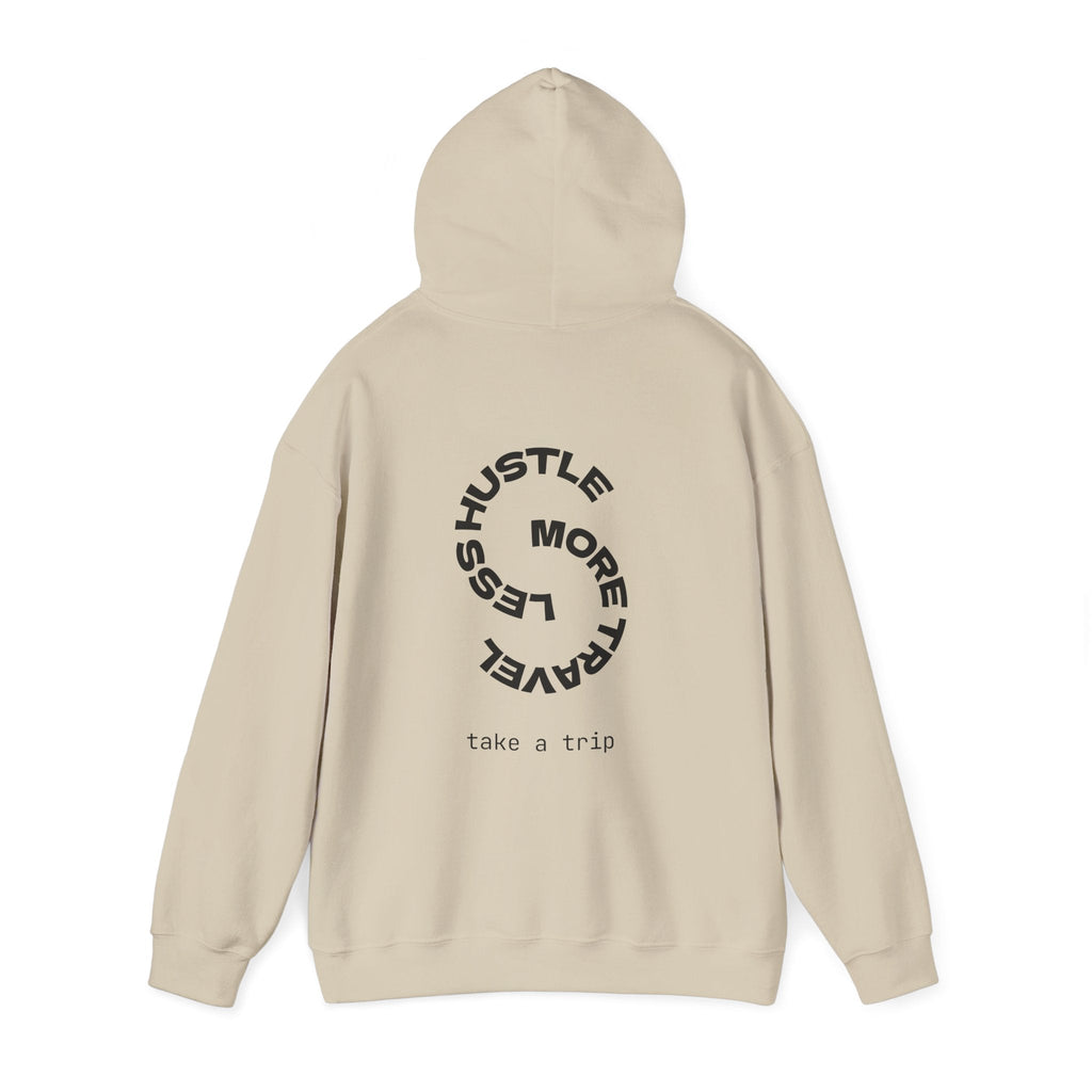 Less Hustle More Travel Minimal Graphic Hoodie - World Wide Whale