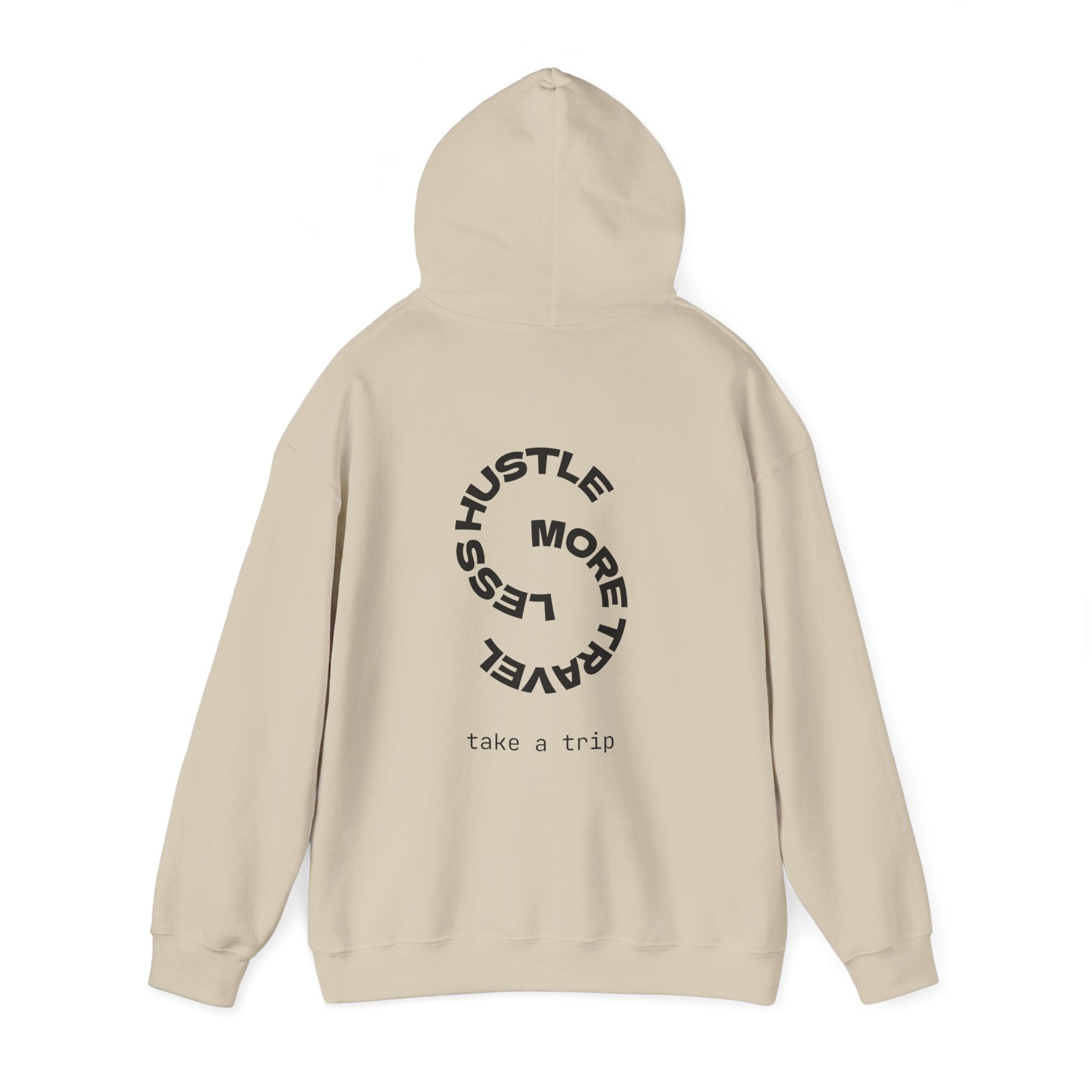 Less Hustle More Travel Minimal Graphic Hoodie - World Wide Whale